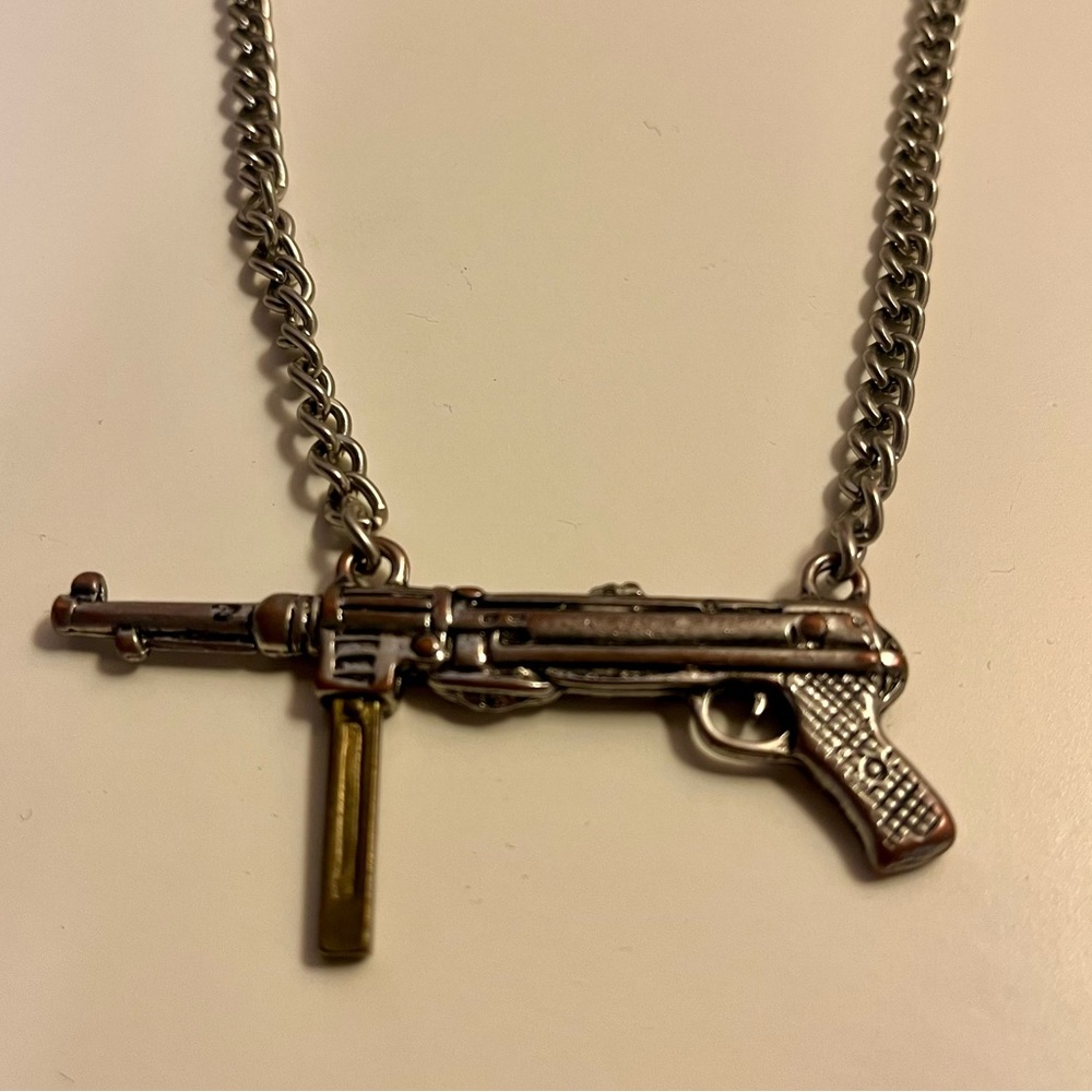Machine Gun Pendant Necklace